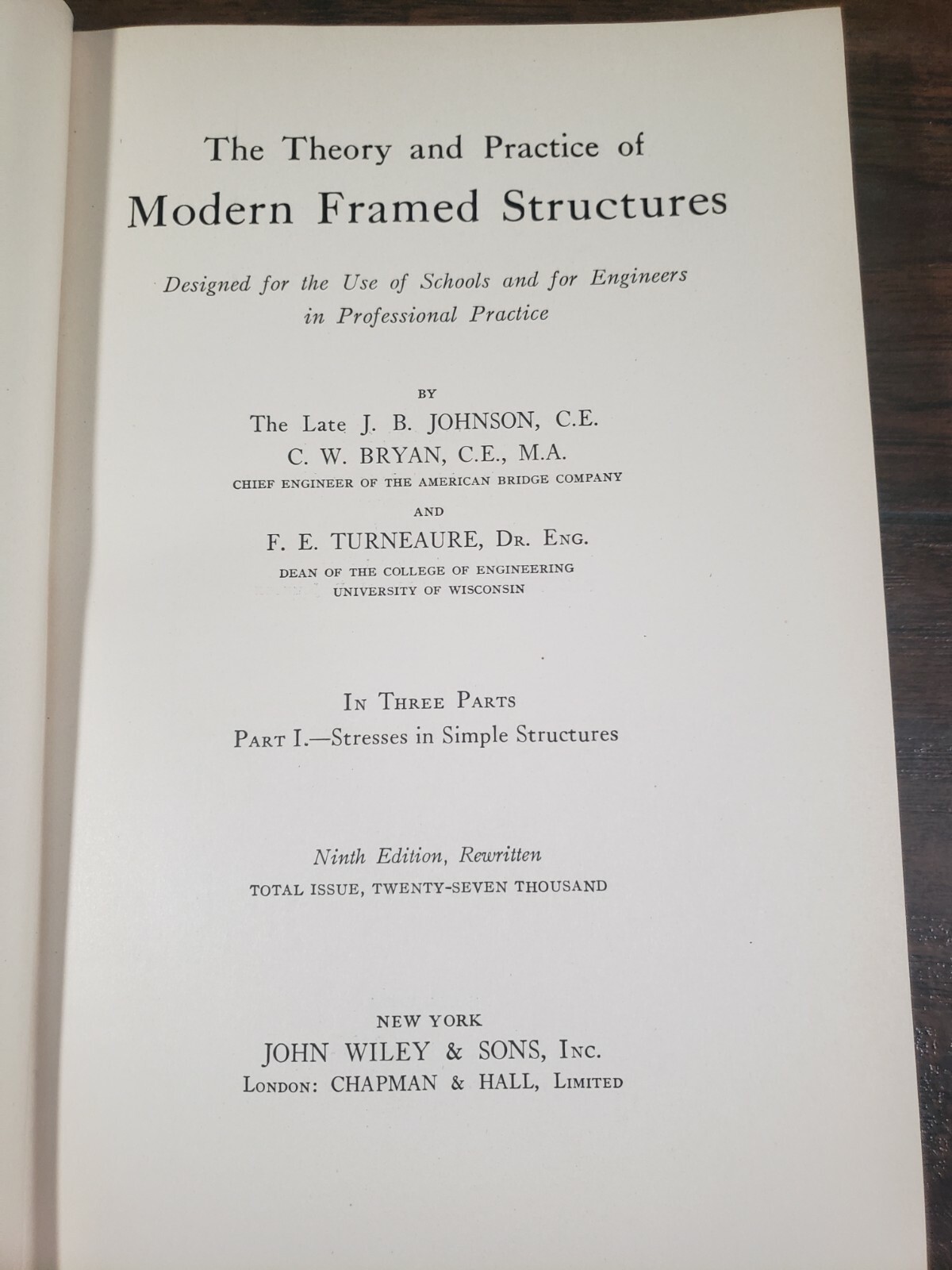 Modern Framed Structures Johnson Bryan Part 1 Simple Structures John Wiley and s