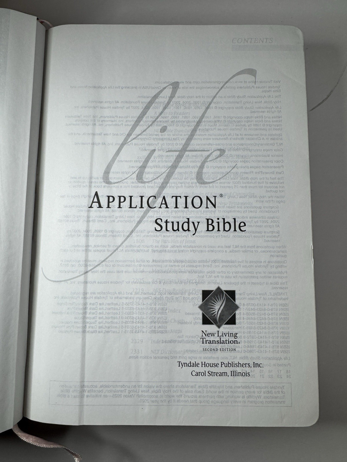 Life Application Study Bible New Living Translation – Pink / Brown Cover + Case