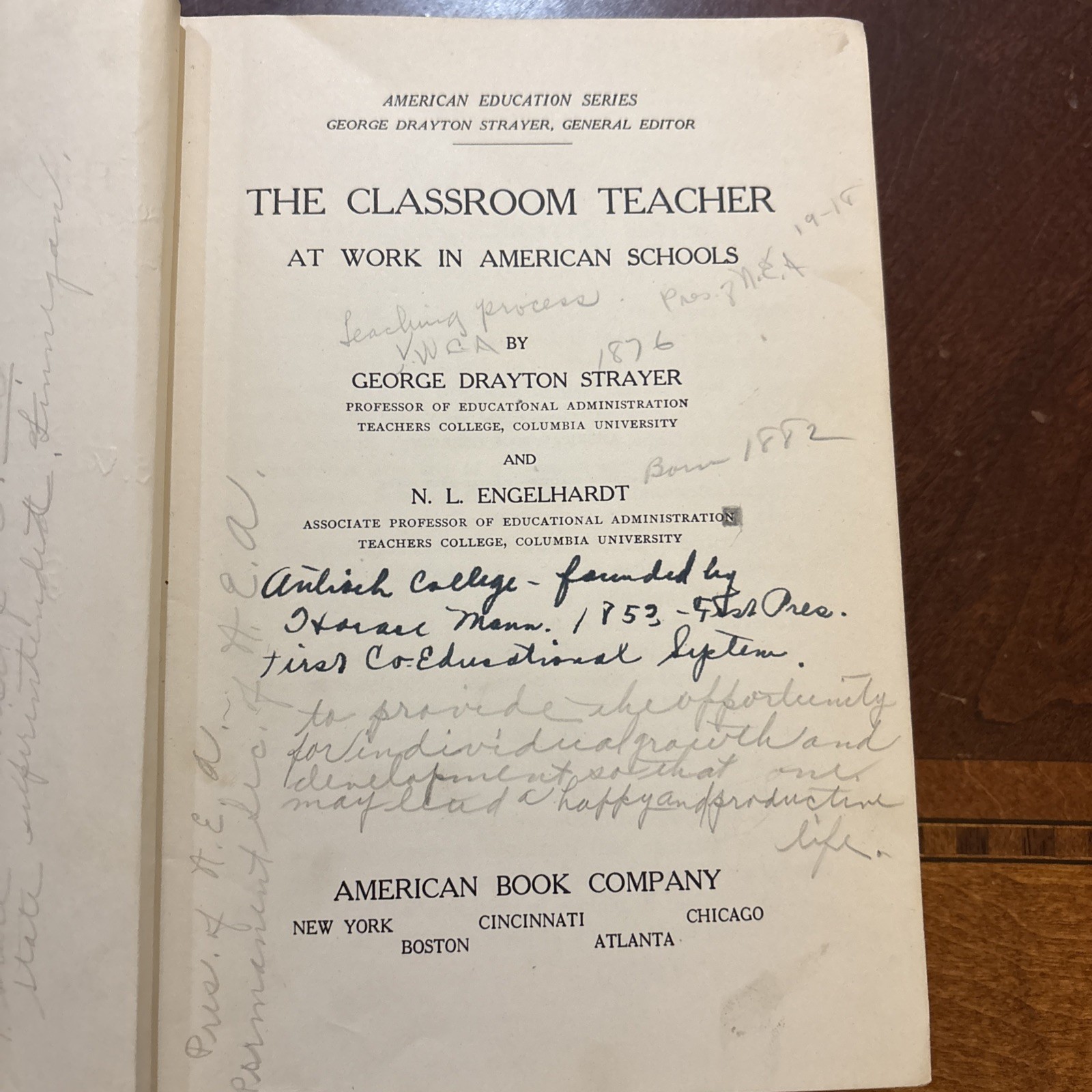 The Classroom Teacher by Strayer and Englehardt – 1920 – Hardcover