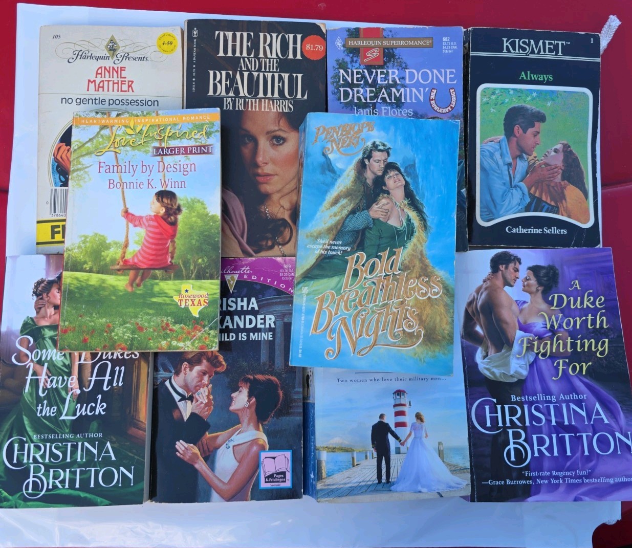 Lot of 10 – Romance – Mixed Authors – Paperbacks – FREE SHIPPING