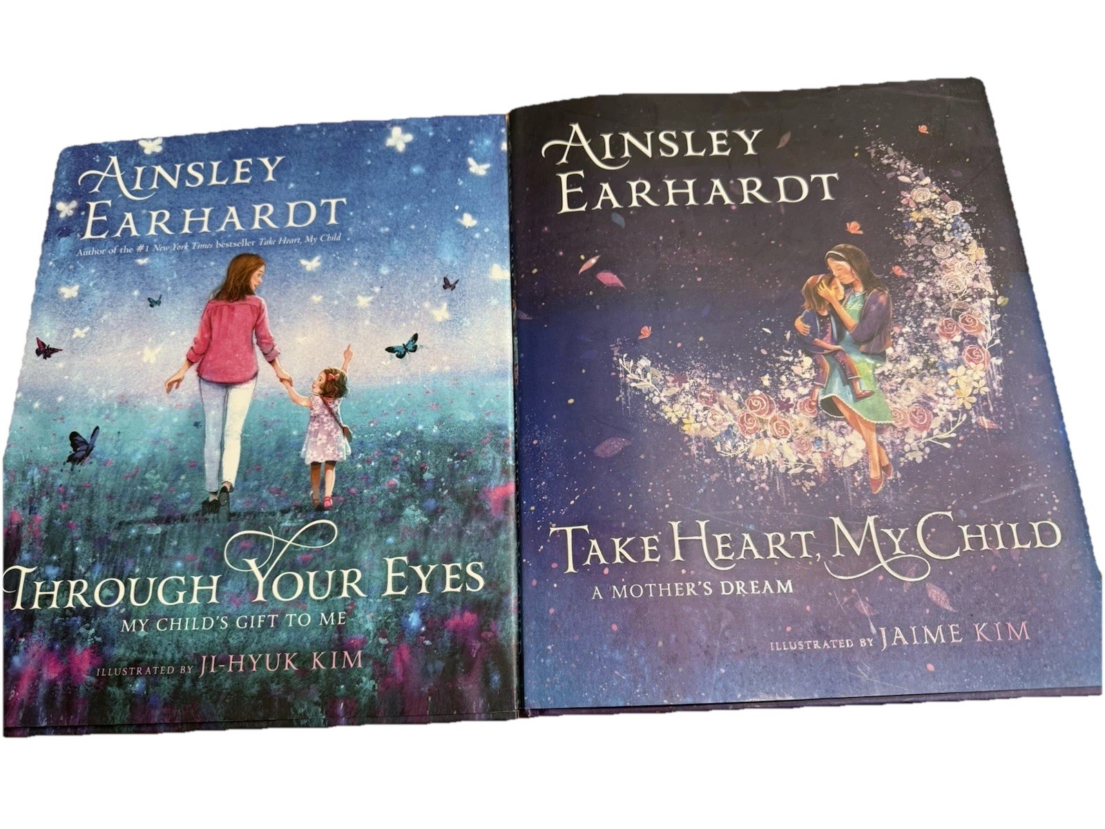 Ainsley Earhardt 2 Book Set Take Heart My Child & Through Your Eyes HC Bedtime