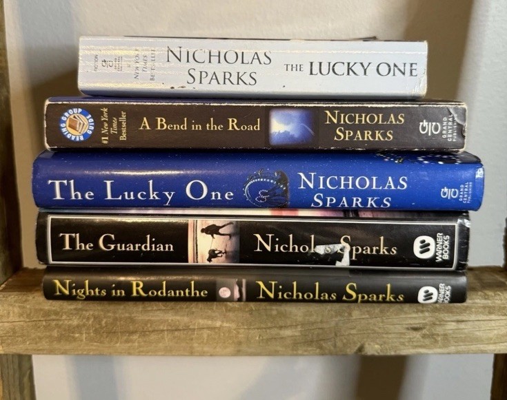 Nicholas Sparks Book Lot (5) The Lucky One, The Guardian, Nights in Rodanthe Etc