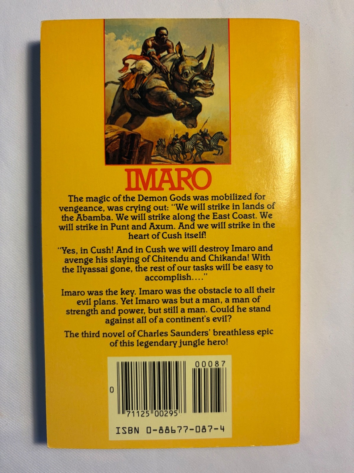 Charles R. Saunders – First three Imaro PAPERBACKS Daw 1st editions