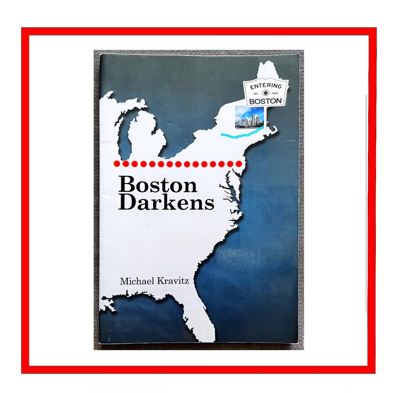 Boston Darkens Michael Kravitz Mystery Book Paperback LkNew Free Shipping LkNEW!