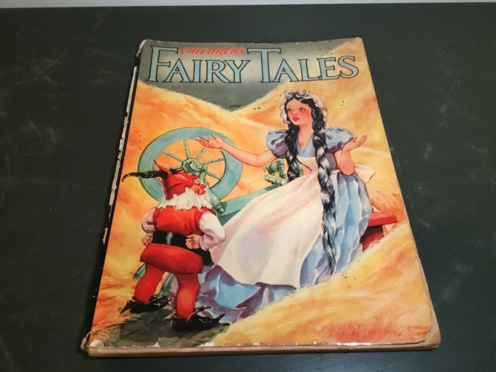 Vintage 1934 CHILDREN’S FAIR TALES GRIMMS FAIRY TALES PB 8.25″ X 11.25″