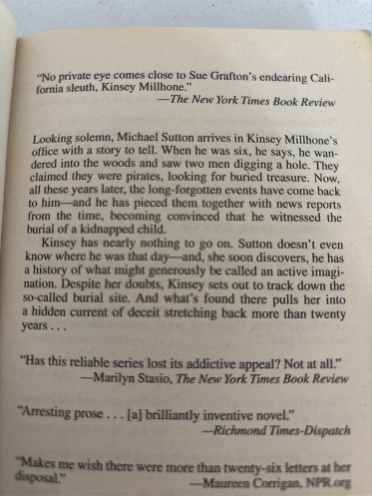 Lot fo 10 – Sue Grafton – Kinsey Millhone Ser. – Mass paperbacks – Free Shipping