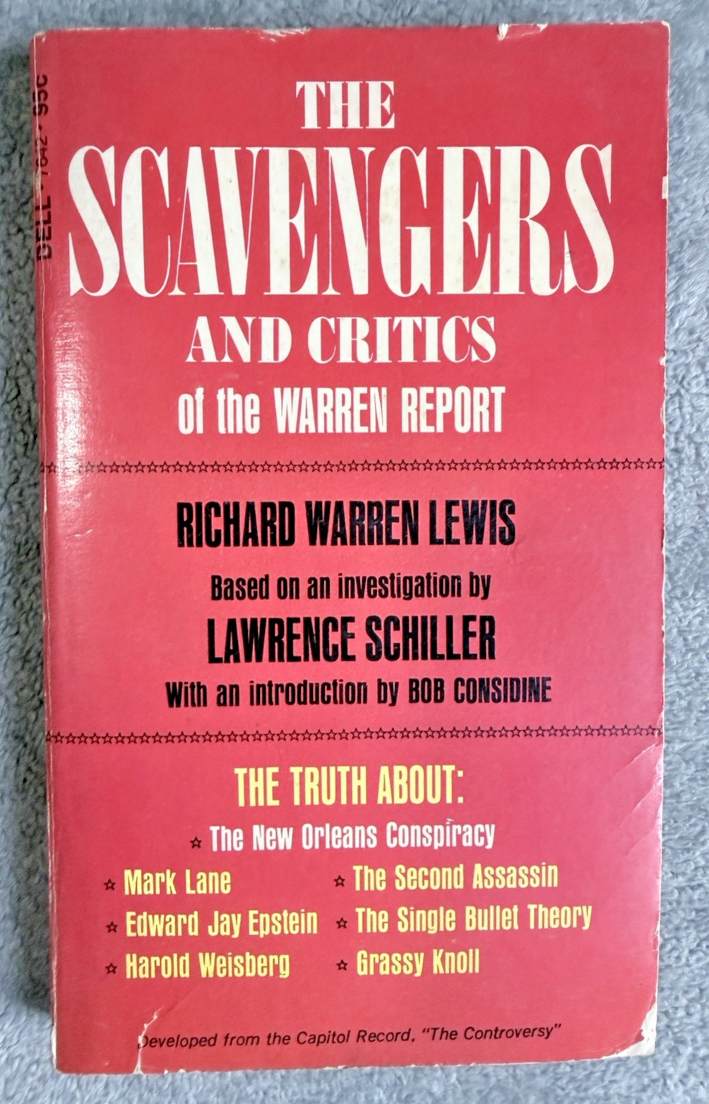 Scavengers & Critics Warren Report 1967 Dell PB JFK 1st Ed Good