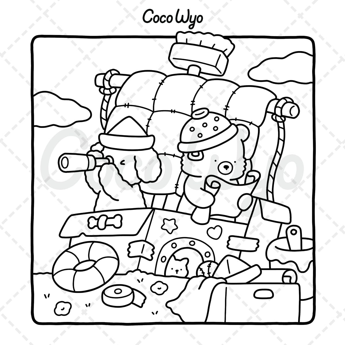 Little Cuddles by Coco Wyo: Coloring Book for Adults and Teens | Paperback