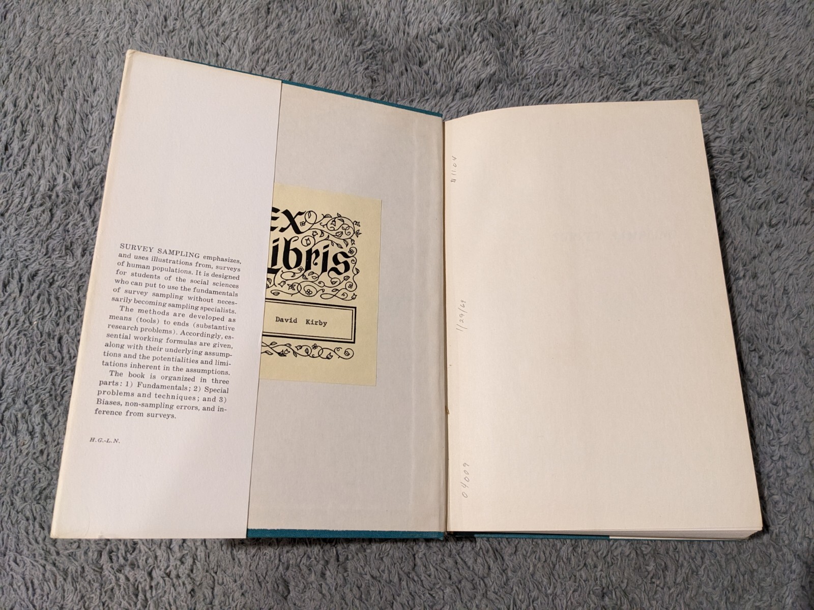 Survey Sampling Leslie Kish 1967 Second Edition John Wiley And Sons Hardcover