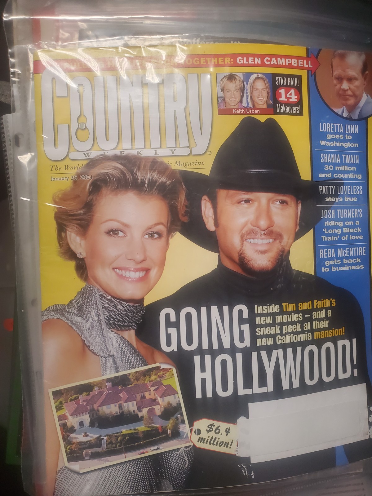 Country Weekly Magazine January 20 2004 Tim McGraw Faith Hill Keith Urban