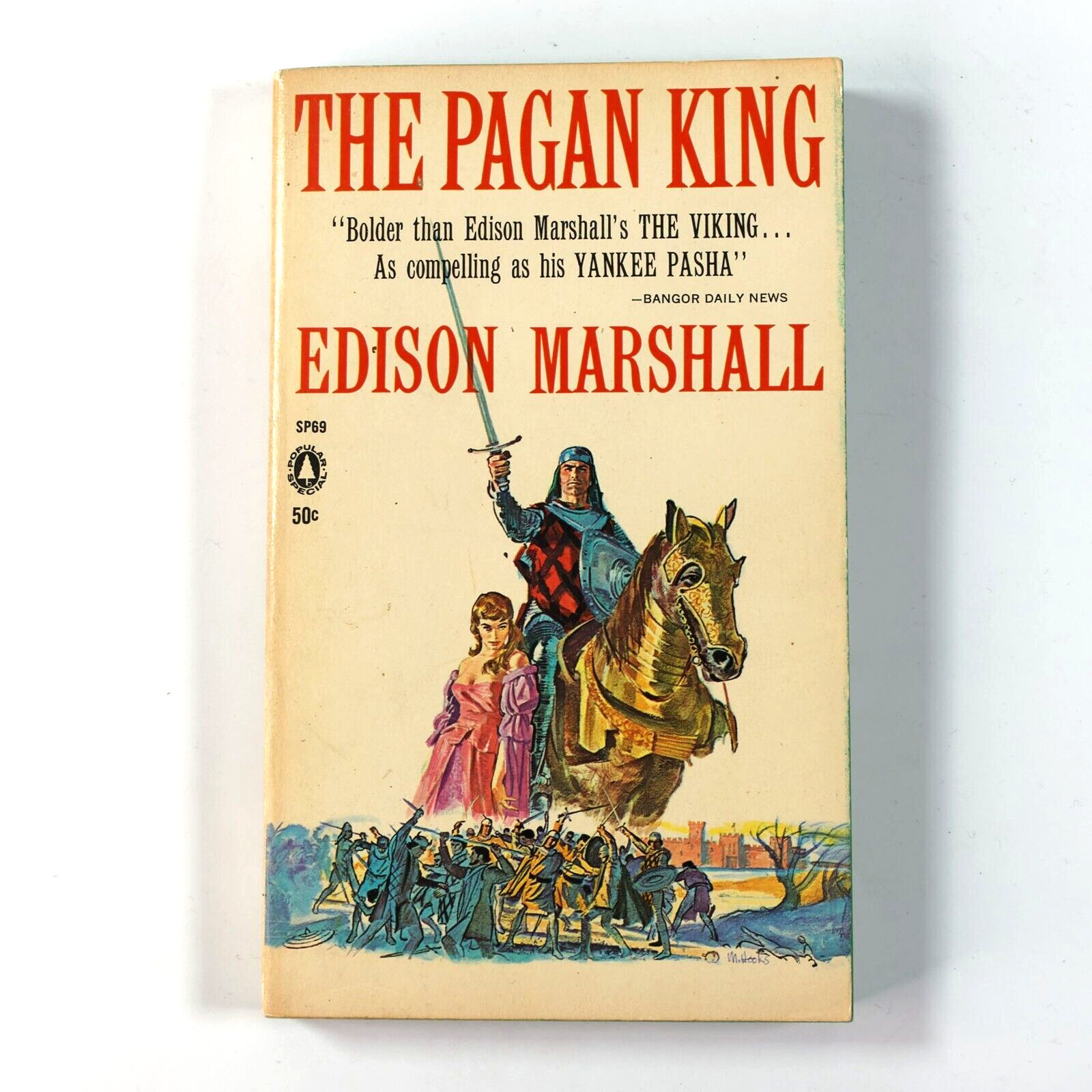The Pagan King by Edison Marshall Popular Library W-1152 Vintage Paperback