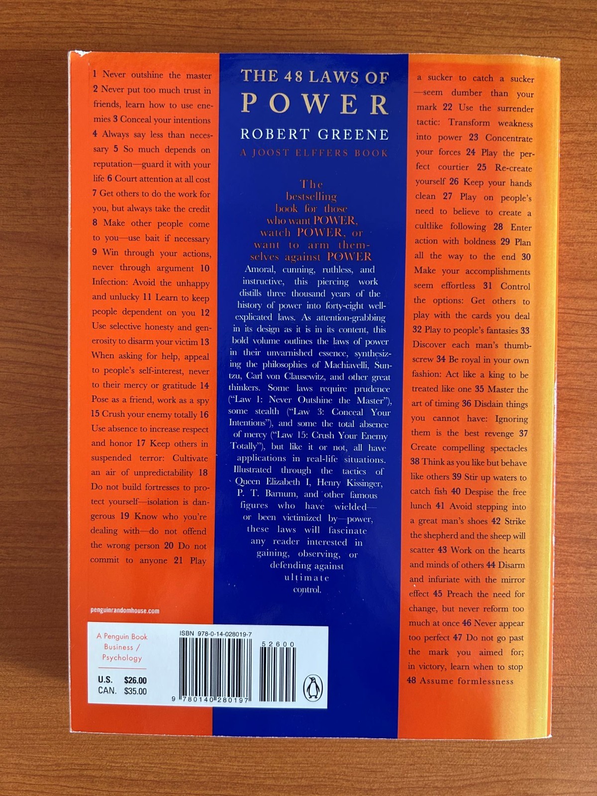 48 Laws of Power by Robert Greene (2000, Uk-B Format Paperback)