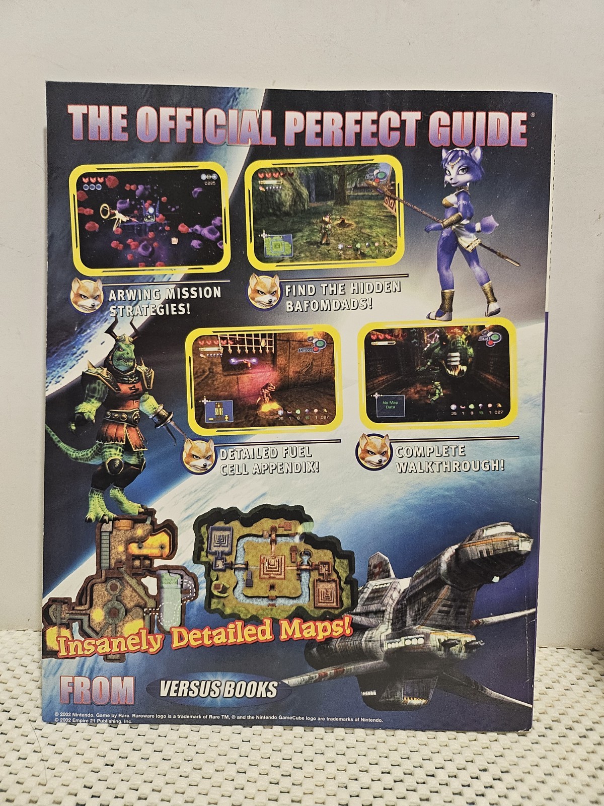 Starfox Adventures Versus Books Perfect Strategy Game Guide w/ POSTER no game