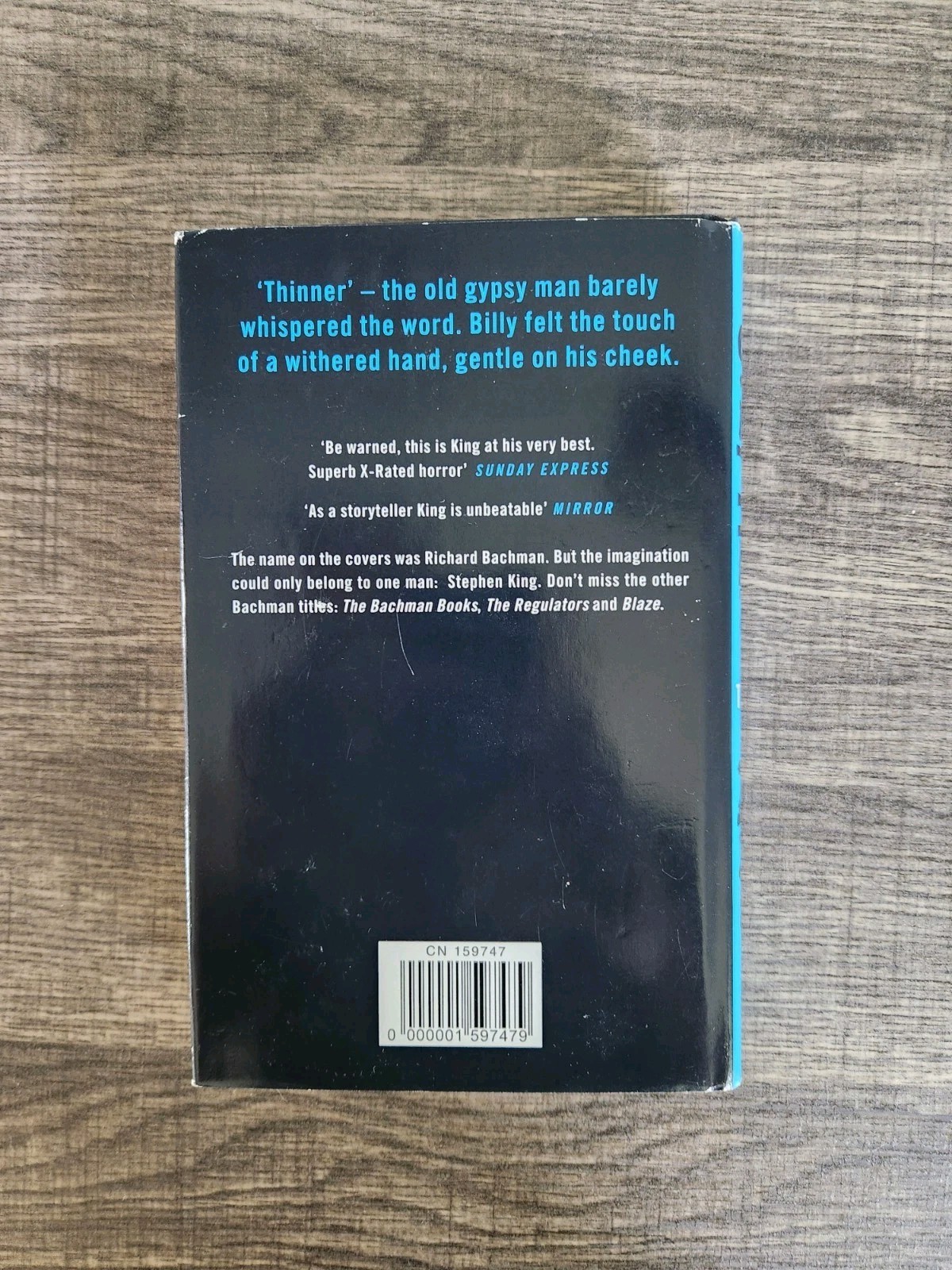 Stephen King Thinner Hardcover Richard Bachman BCA 2009 Book Club Edition Horror