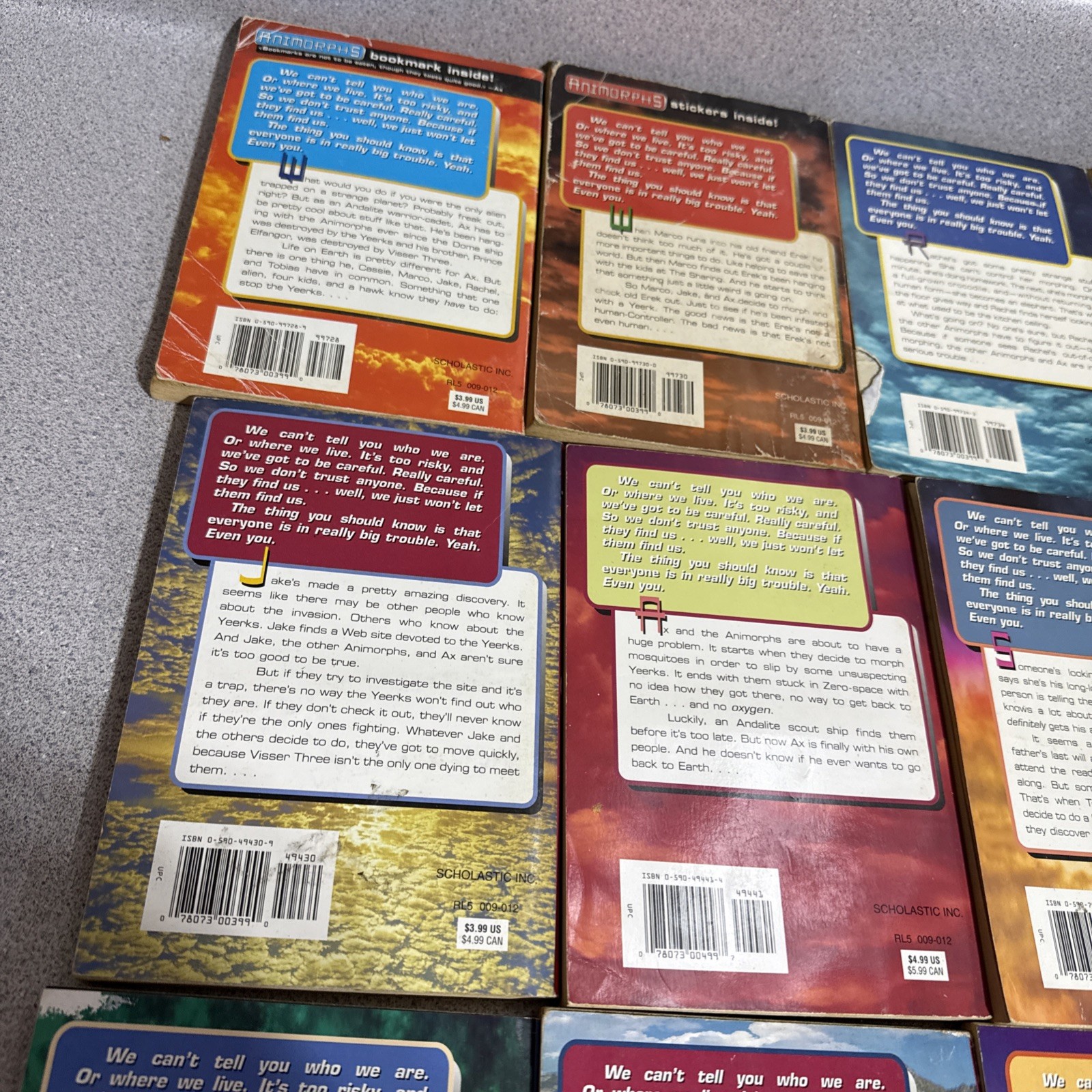 Animorphs Series K.A. Applegate Paperback Lot 17 Books VTG 90s Metamorphosis