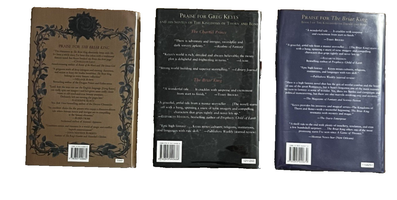 Greg Keyes Briar King Charnel Prince Blood Knight (Thorn and Bone) Hardcover set