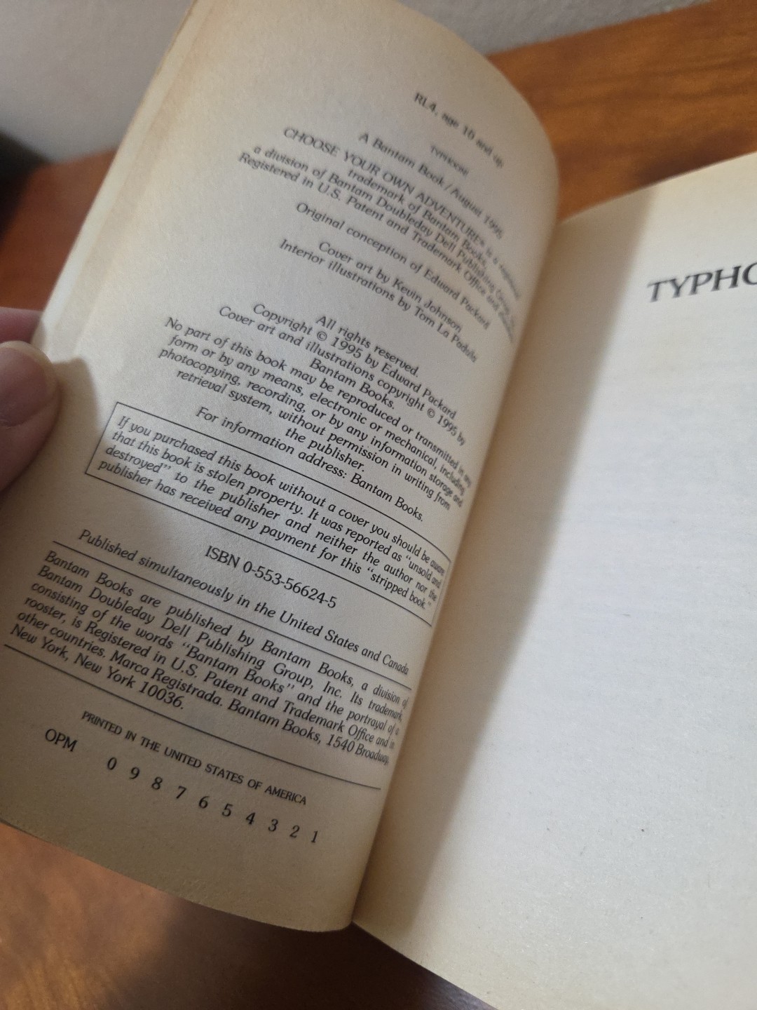 Choose Your Own Adventure # 162 Typhoon CYOA Edward Packard First Print