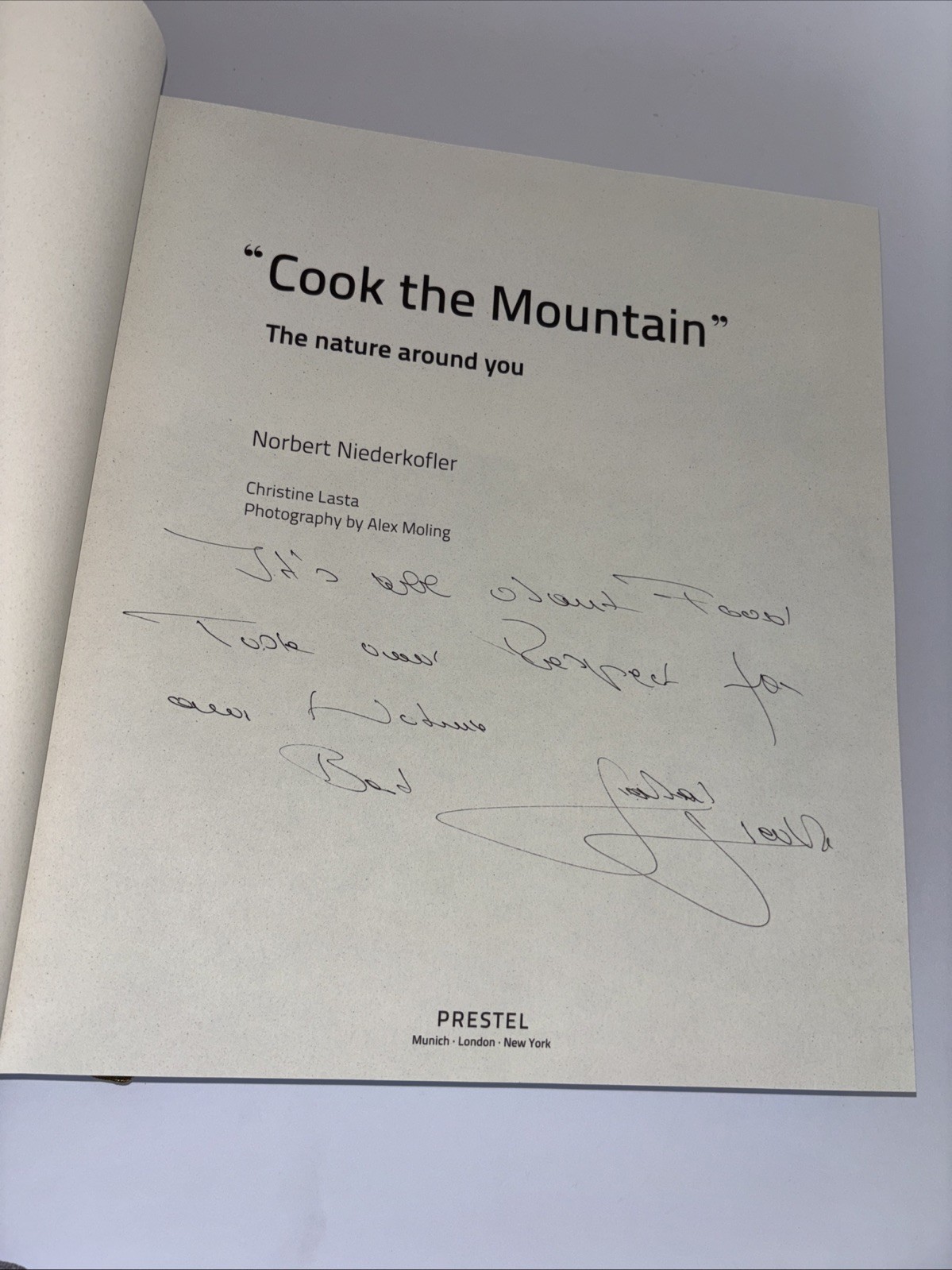Norbert Biedermeier “Cook The Mountain” Book Prestel ISBN# 978-3-7913-8716-1