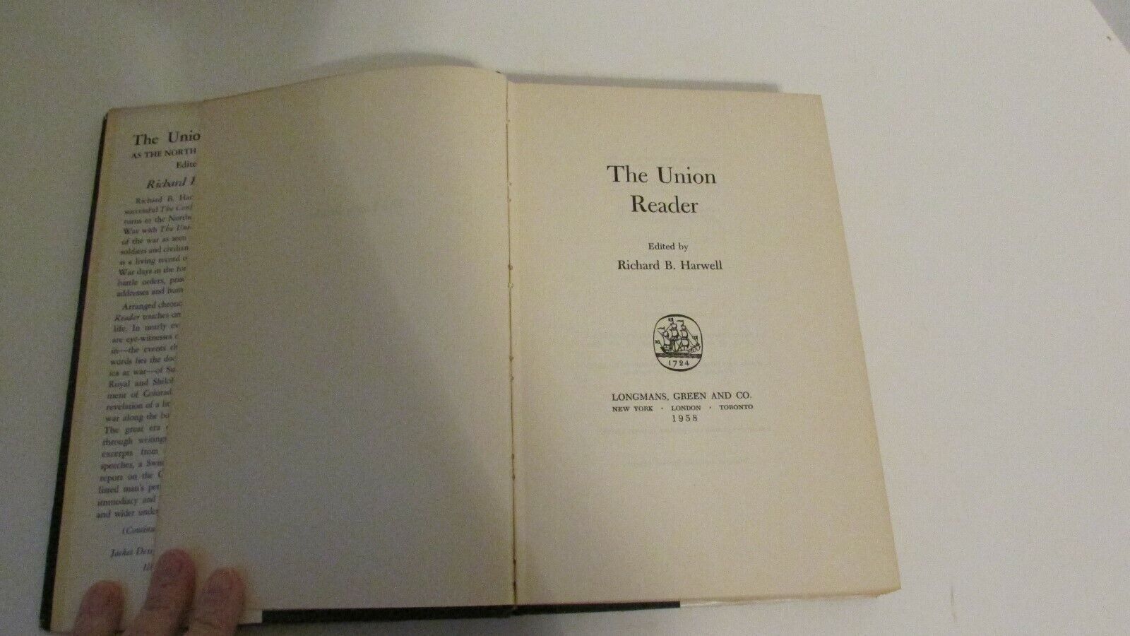 1958 THE UNION READER RICHARD B HARWELL BOOK BK85