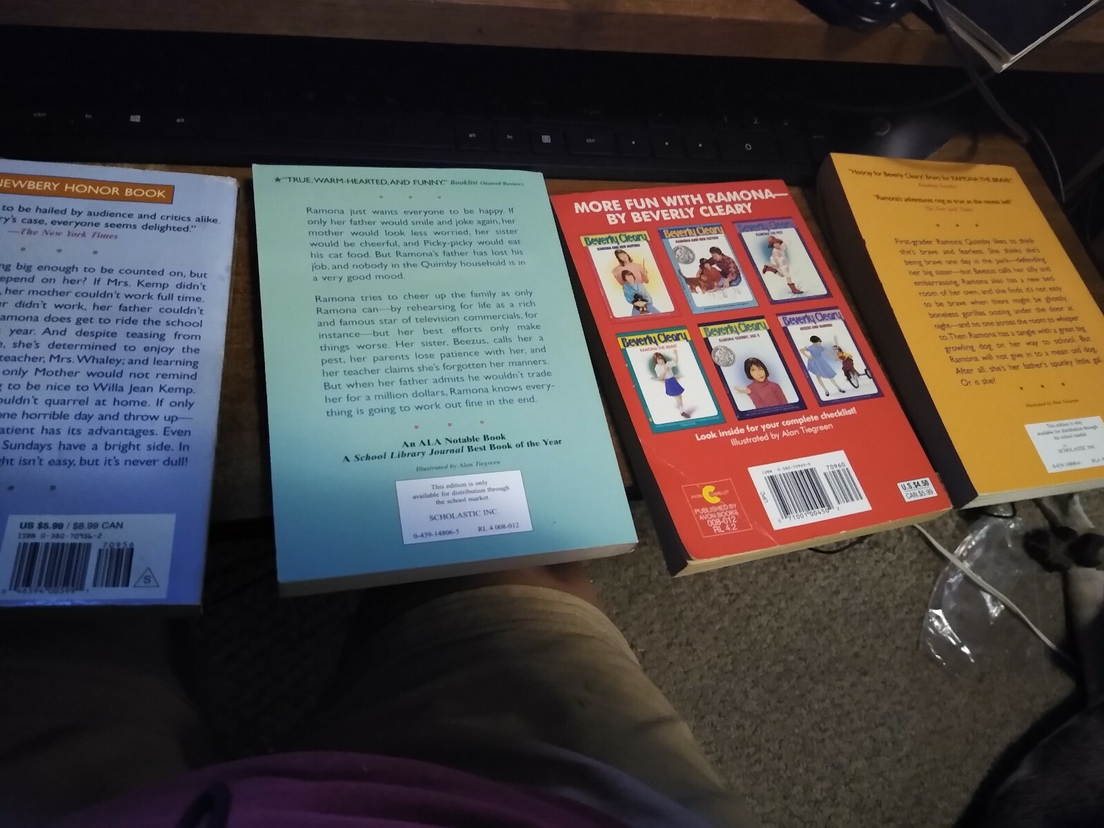Books from Romona Series by Beverly Cleary U Pick 3.00 ea, 4.00 shipping no mat