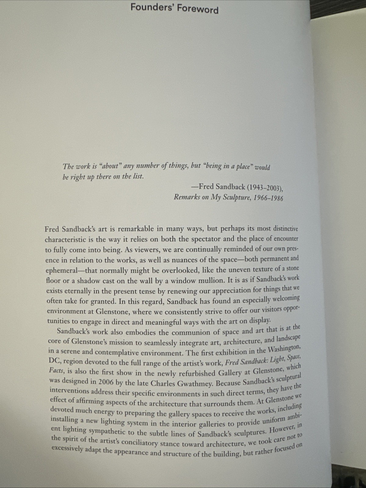 Fred Sandback: Light, Space, Facts – Hardcover, by Rales Emily No Dusk Jacket