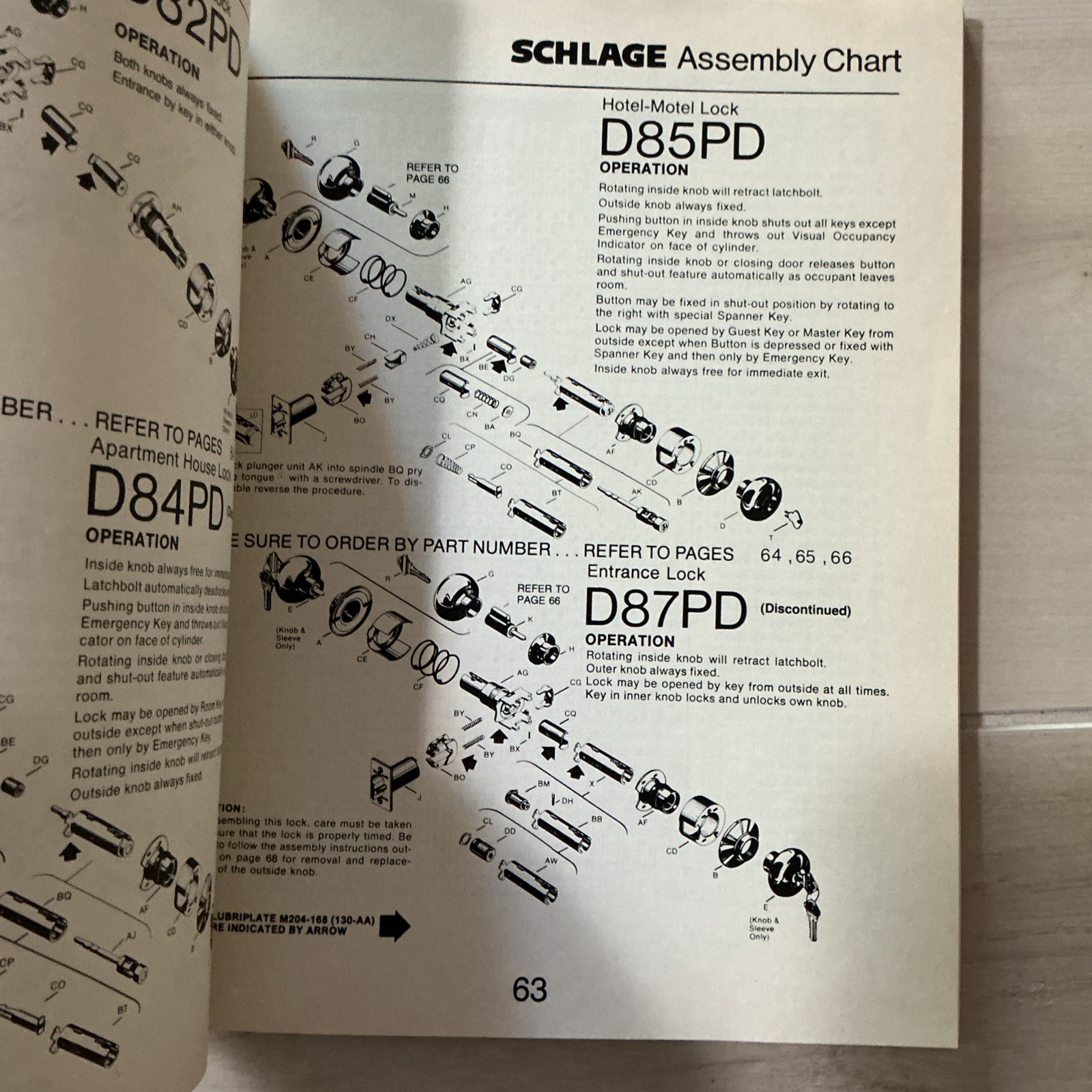 Schlage 1981 Service Manual Locksmith Lock Repair Reference Paperback TPB