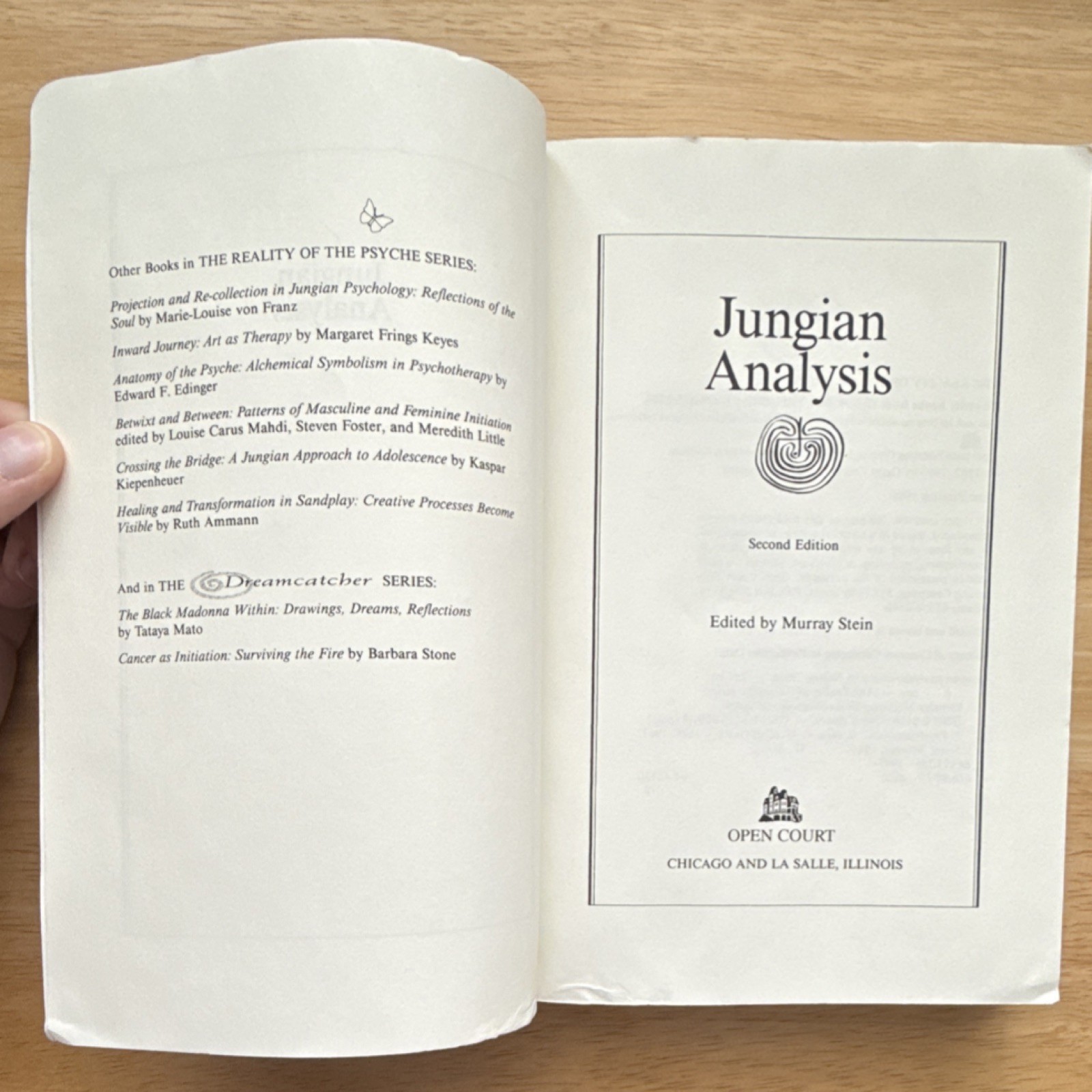 Jungian Analysis Second Edition by Murray Stein Paperback Open Court