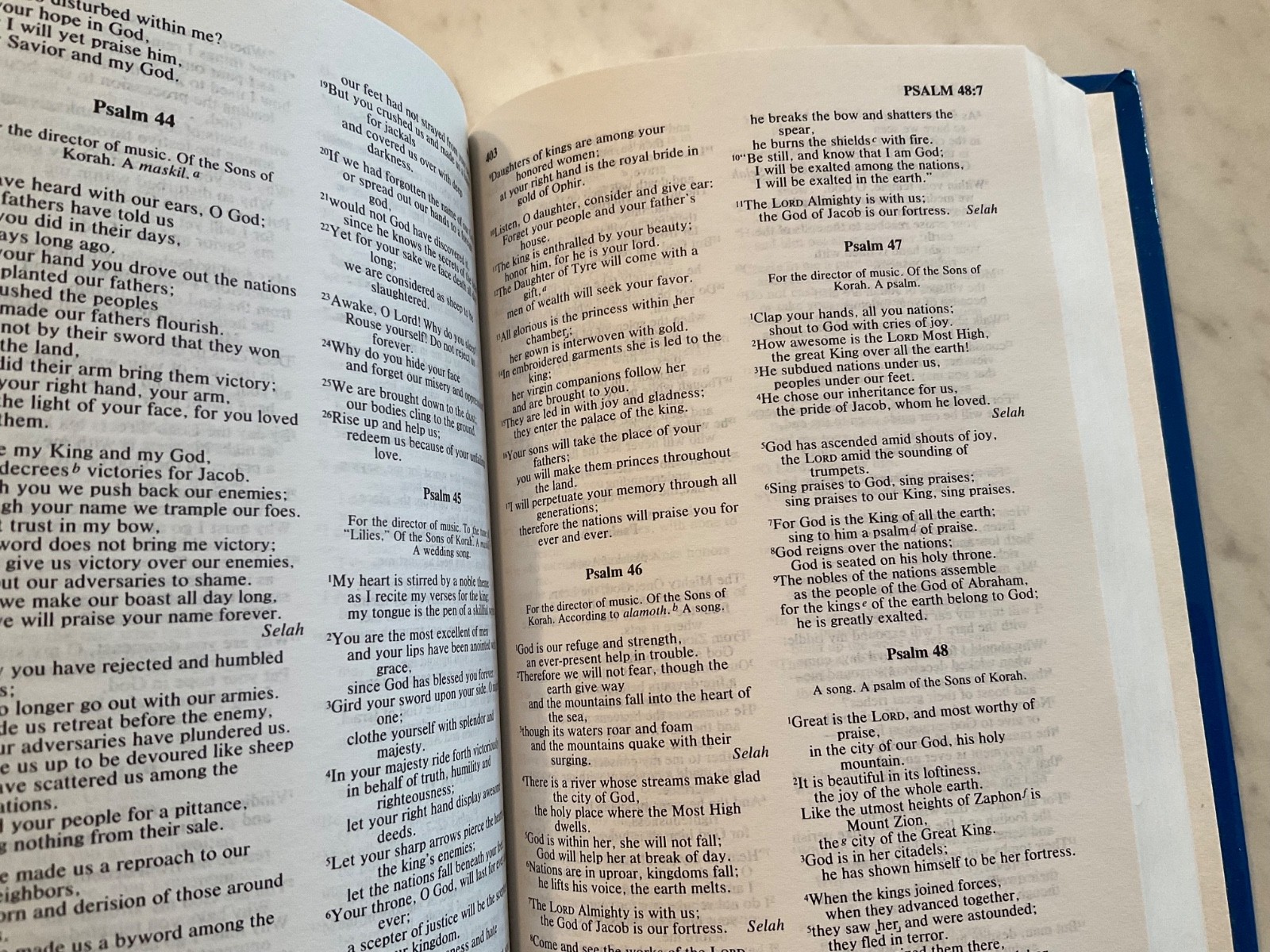 NIV Compact Text Bible 1990 First Printing Blue Hardcover 1984 NEW