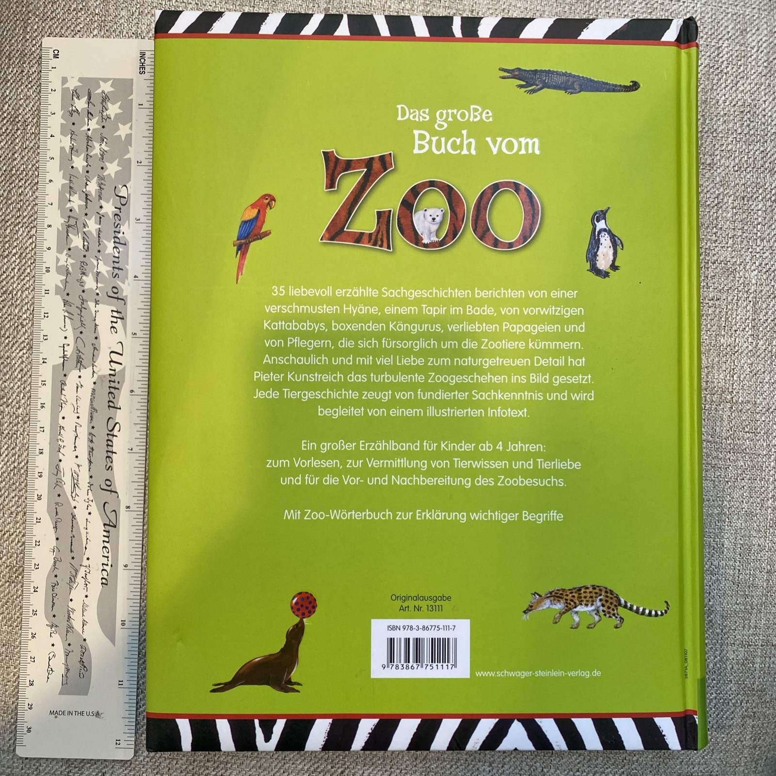 Das Grosse Buch vom Zoo German Language children’s book Adrian 252 Pages