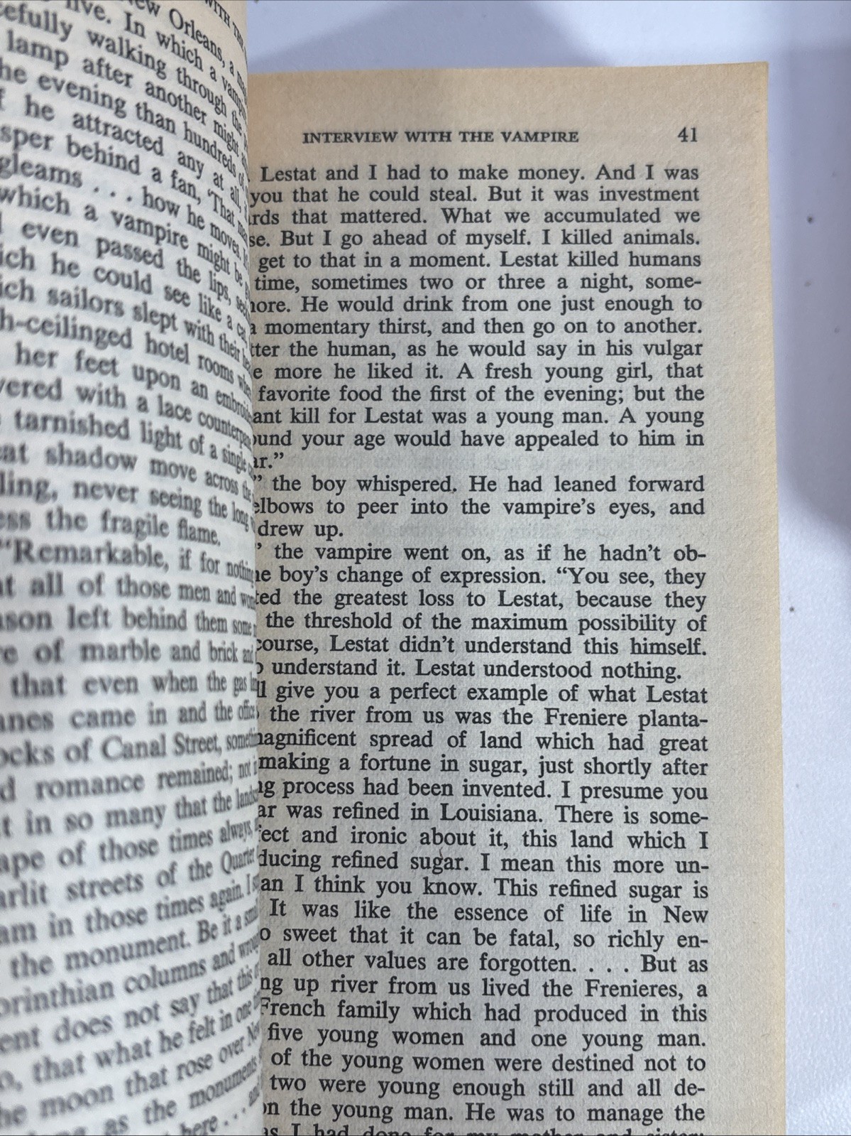 Interview With the Vampire by Anne Rice (Vintage 1977 paperback)