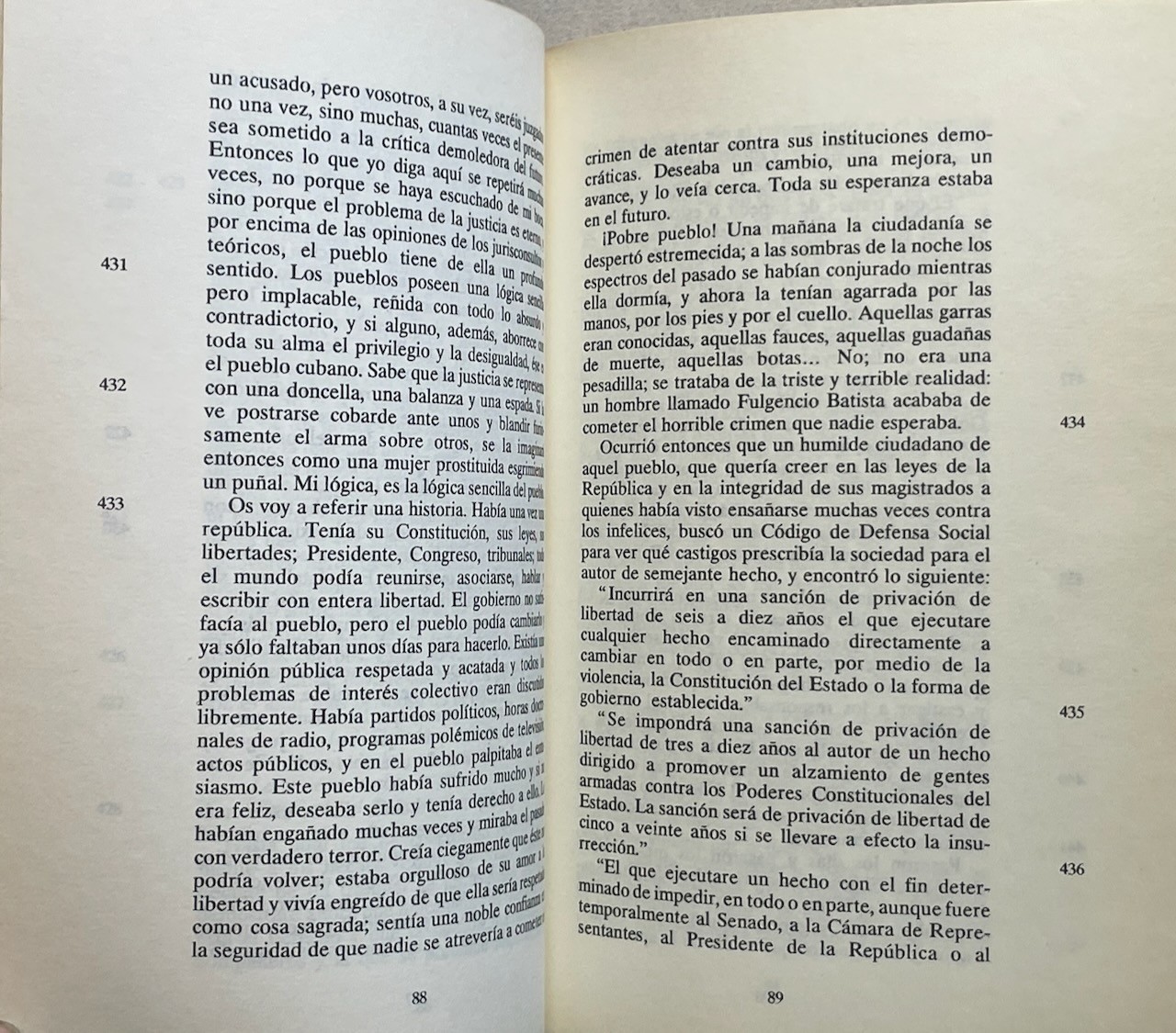 Fidel Castro, La Historia Me Absolvera / edicion anotada (Cuba, 1993) pb