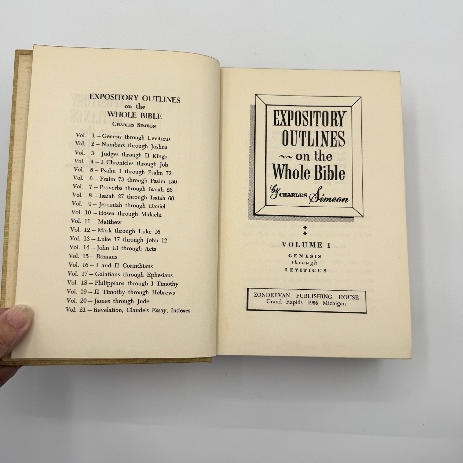 1955 Simeon Expository Outlines Bible Zondervan Hardcover Choose Your Own Bundle