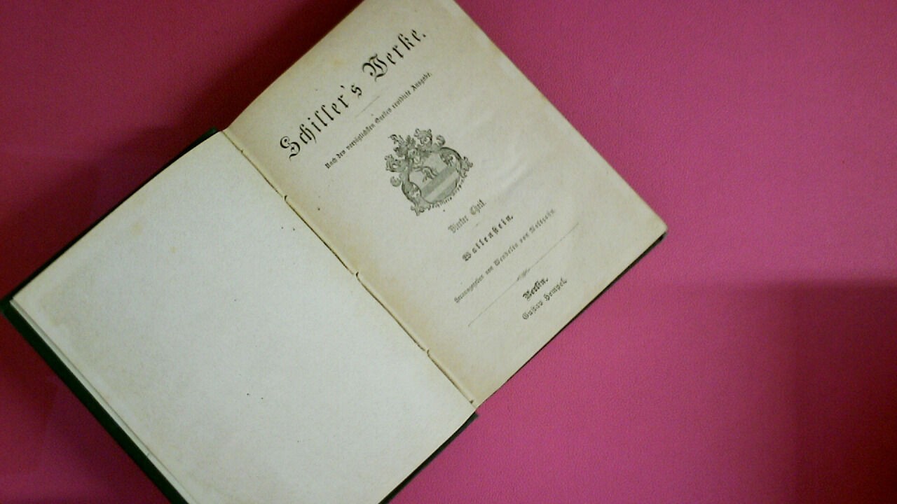230062 SCHILLER`S WERKE IN 3 BÄNDEN. THEIL 2-3/4-5/6-9 HC +Goldprägung 3 Bde