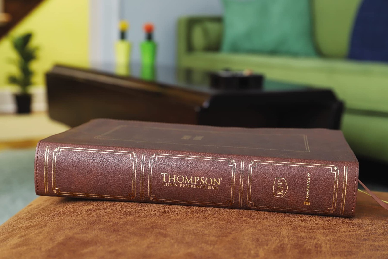 KJV, Thompson Chain-Reference Bible, Large Print, Leathersoft, Brown, Red Let…