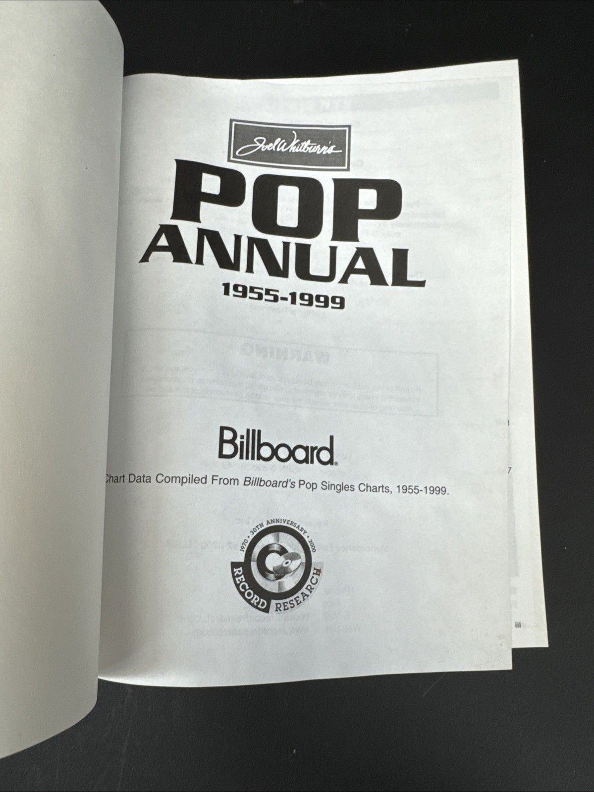 Pop Annual 1955-1999 by Joel Whitburn