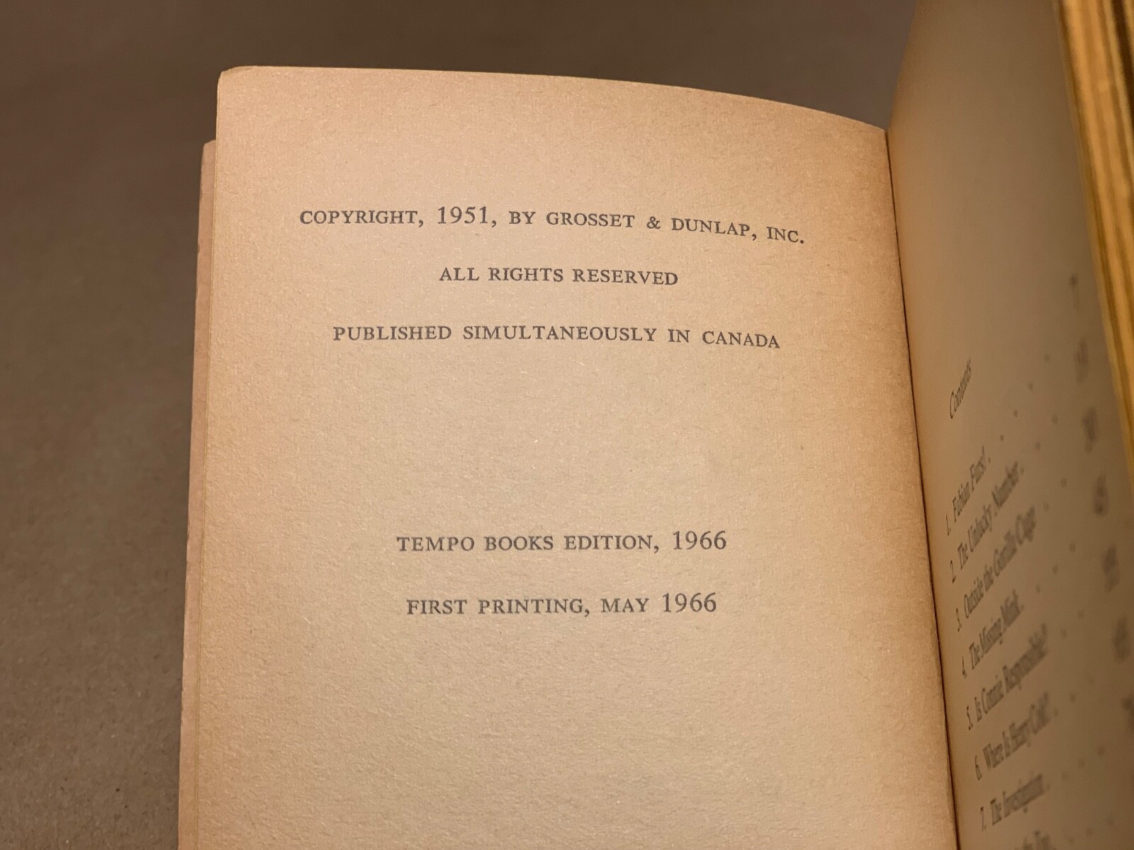 The Yellow Warning: A Connie Blair Mystery by Betsy Allen / Tempo Books (1966)