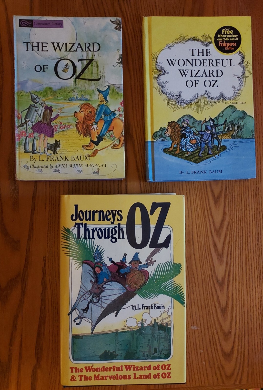 WIZARD OF OZ 3 VIntage L Frank Baum Journey Through Oz,etc See Pics/Description
