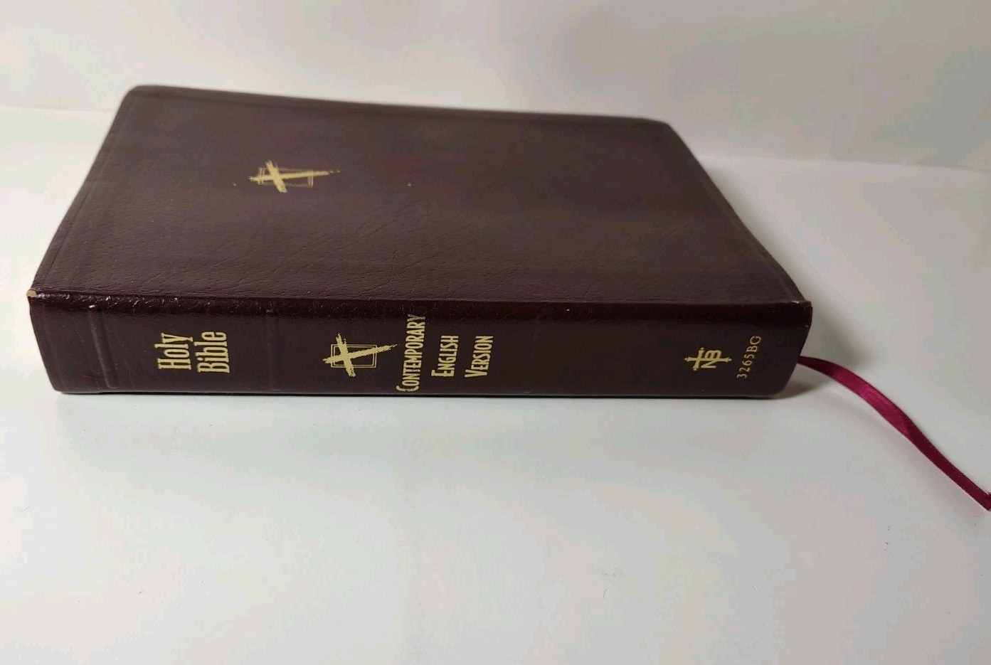Holy Bible Contemporary English Version Thomas Nelson Maroon Gold Leather Used