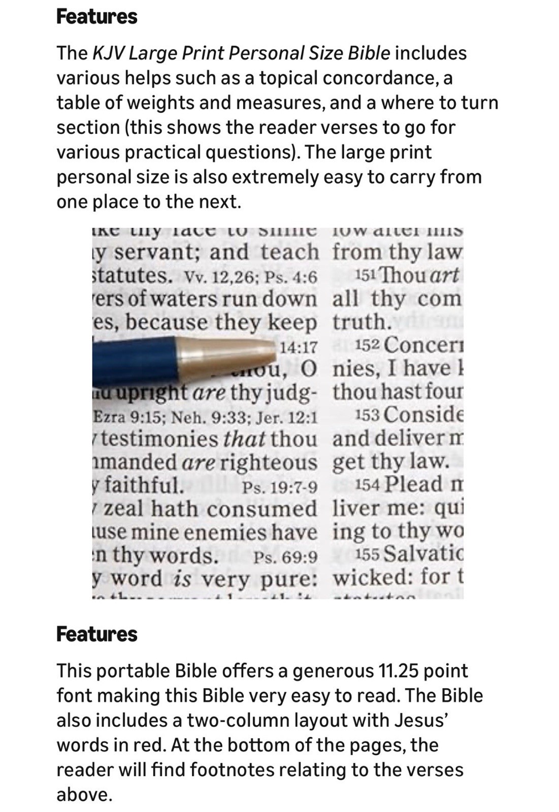 KJV SNAP CLOSURE INDEXED LARGE PRINT(11.25pt) Black Leathrsft Personal Bible