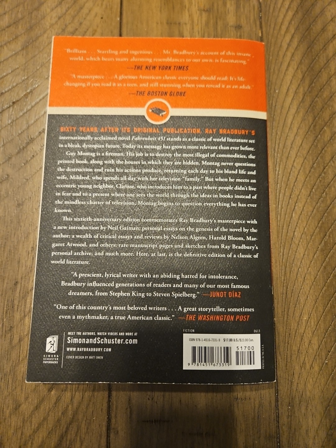 Fahrenheit 451 : A Novel by Ray Bradbury (2012, Trade Paperback)