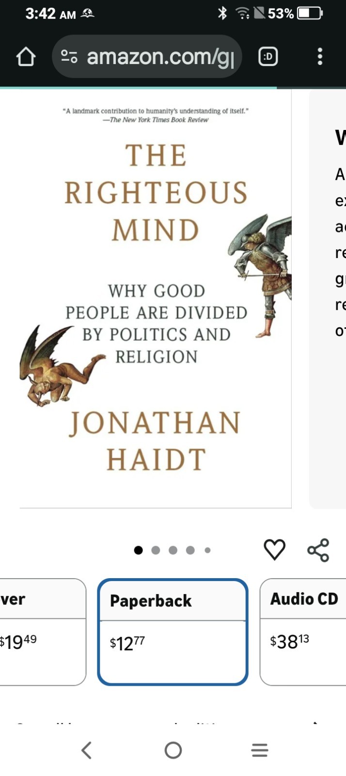 Righteous MindWhy Good People Are Divided by Politics & Religion Jonathan Haidt