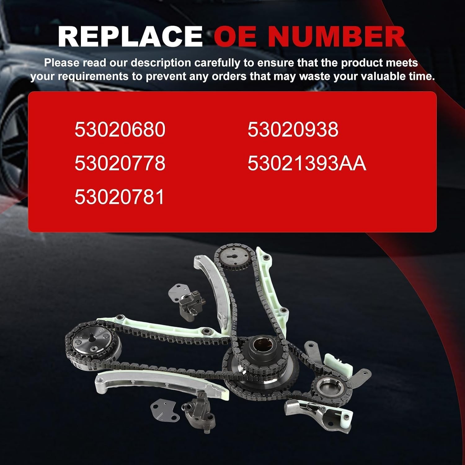 Engine Timing Chain Kit 4.7L Fits for Durango 2003-2008 /Dakota 02-07 / Ram 03-0