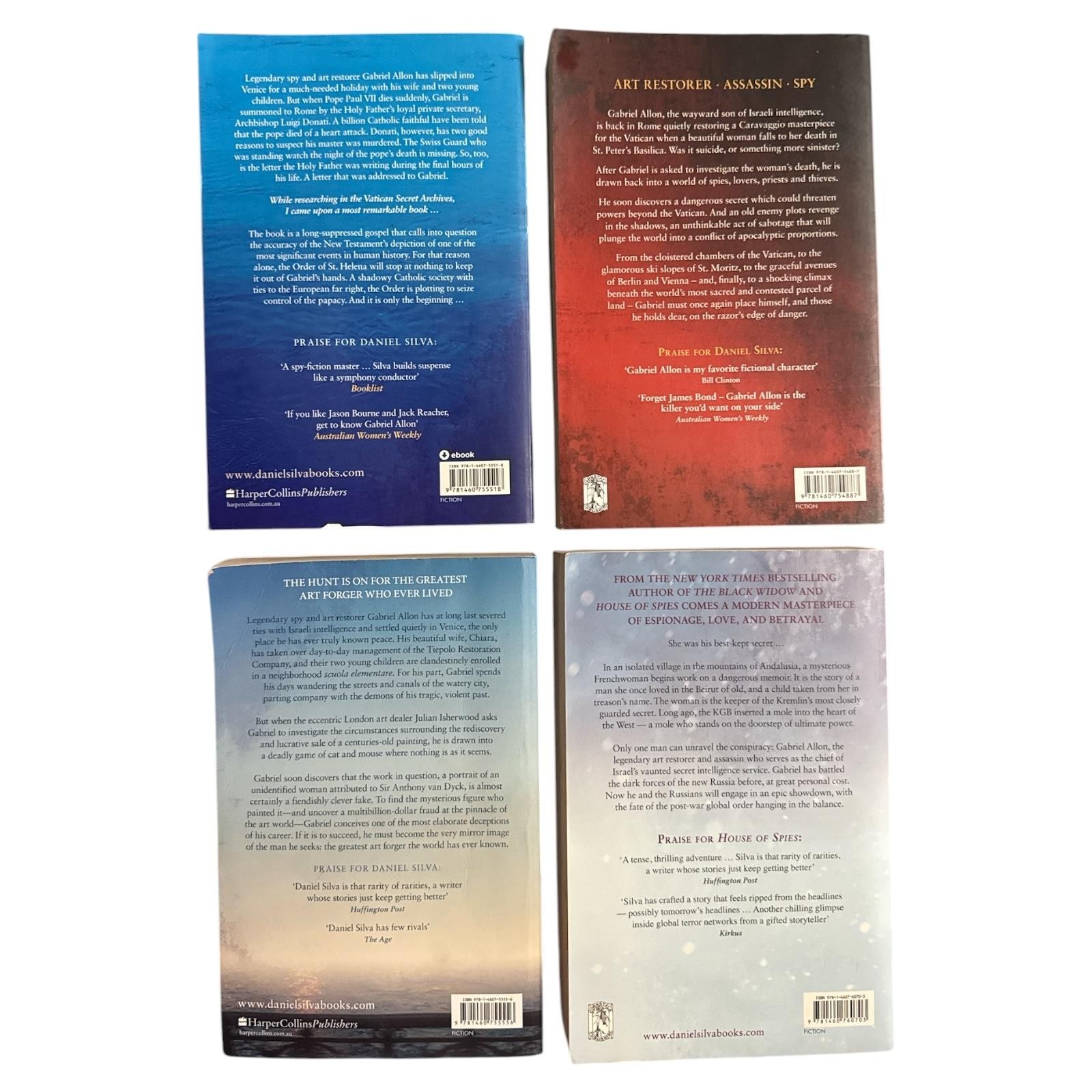 Daniel Silva 4 Book Set Paperback Gabriel Allon Series Thriller Spy Novels Lot