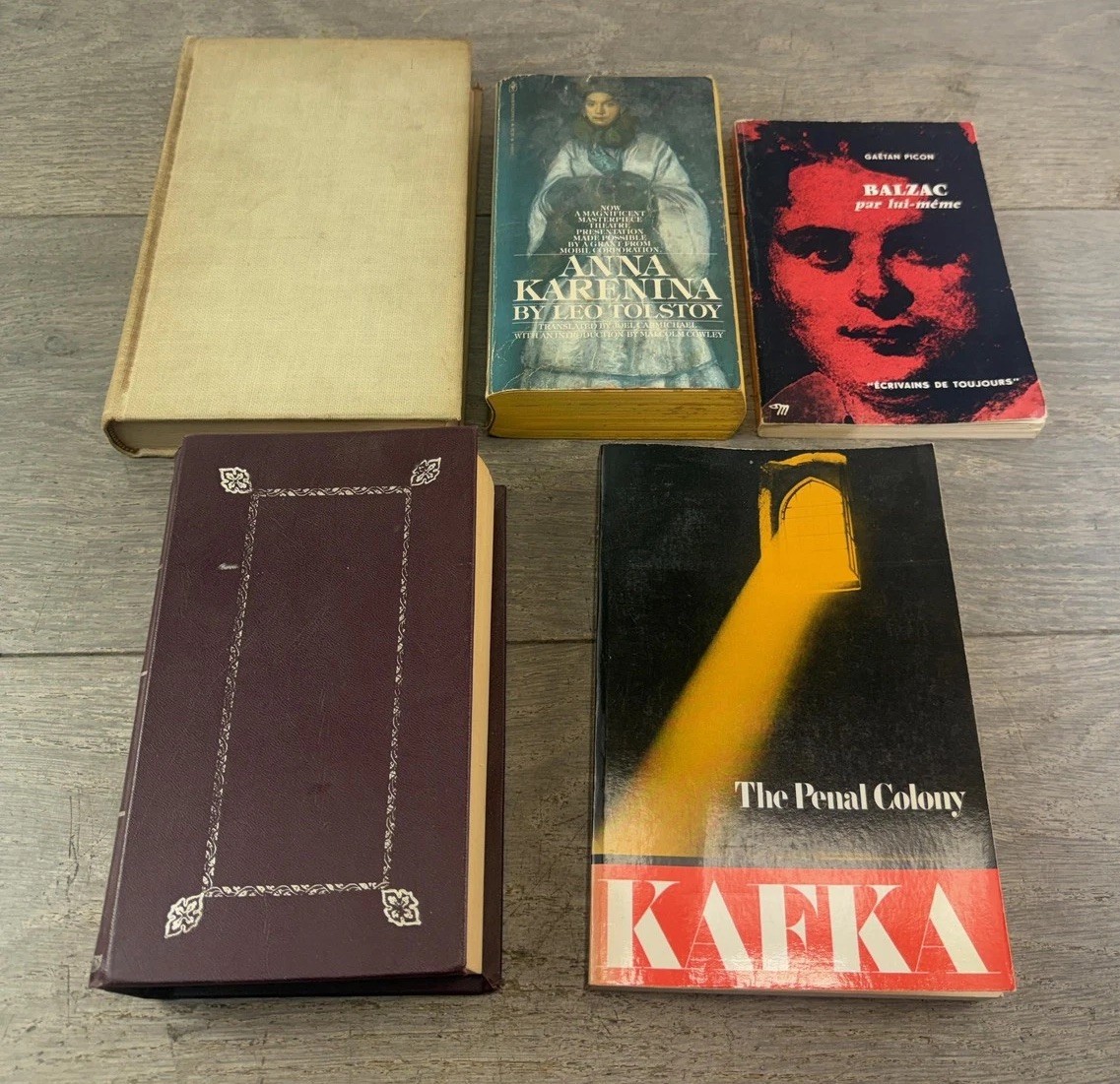 Vintage Tolstoy Balzac Cervantes Kafka Classics HC PB Lot 5 World Literature