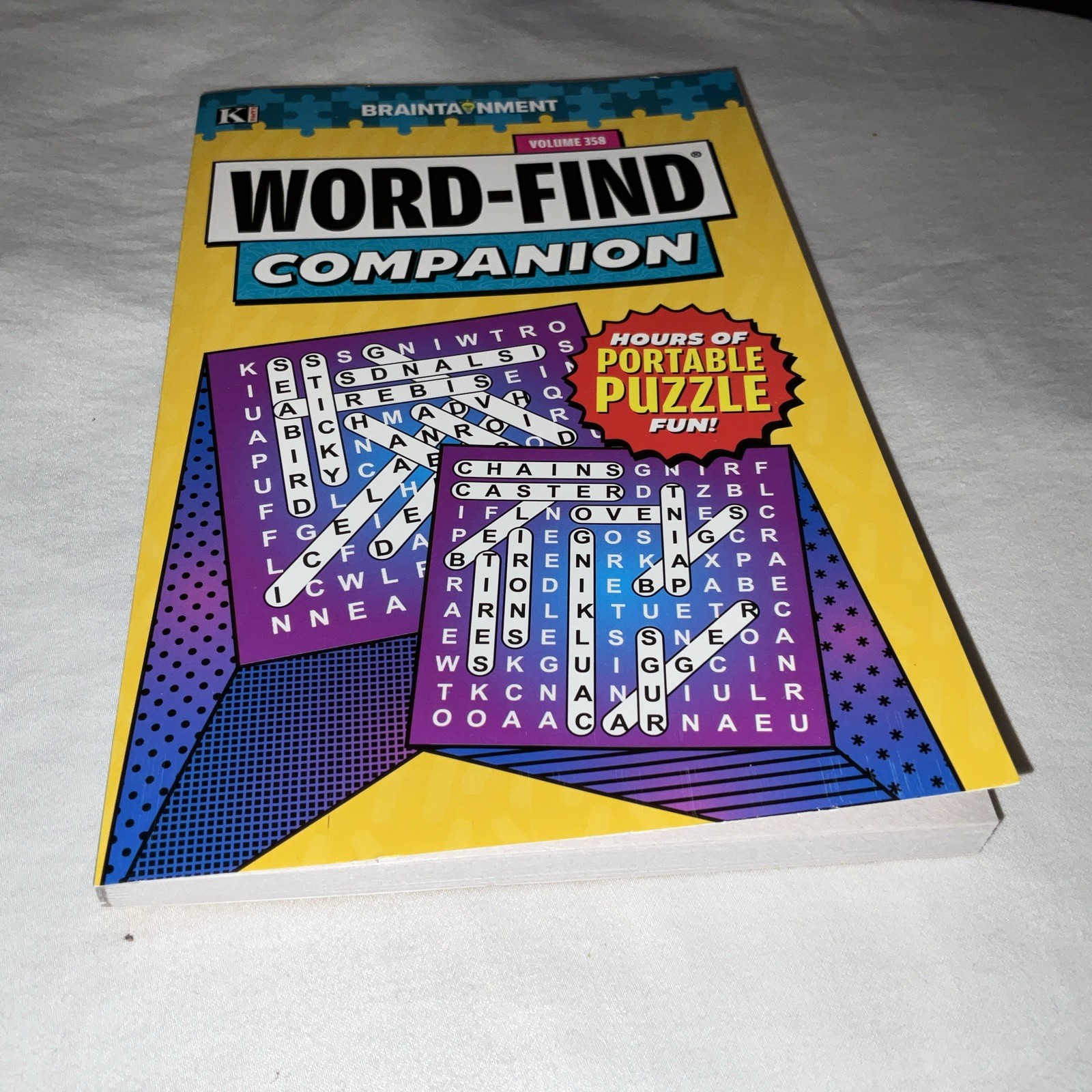 KAPPA Word-Find Braintainment Volume 358 Pages 129 W/ 58 Puzzles Large Print NEW