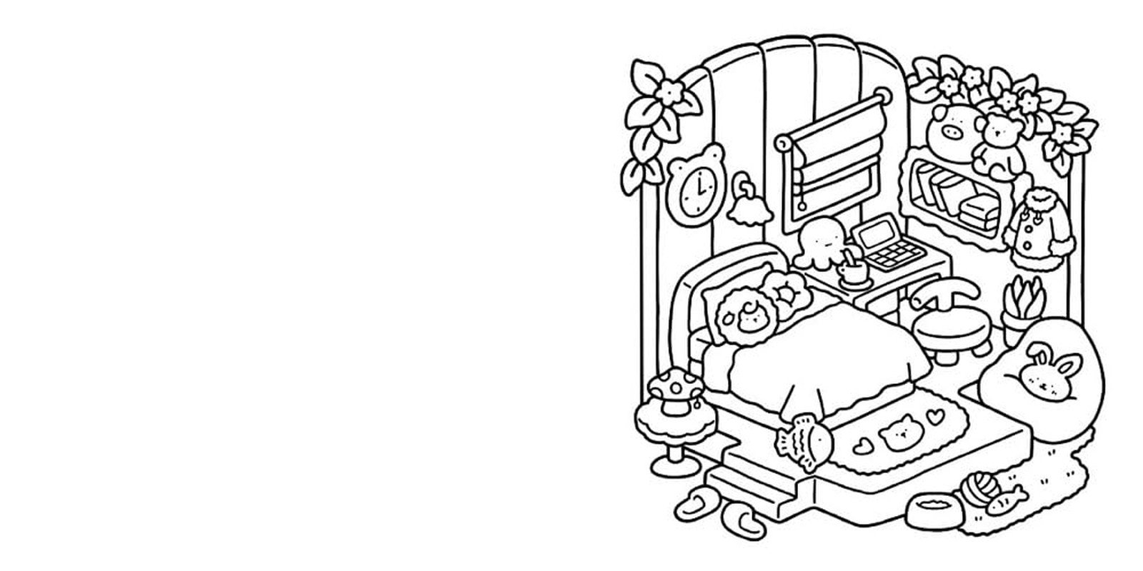 Cozy Corner: Coloring Book for Adults and Kids (Cozy Spaces Coloring)