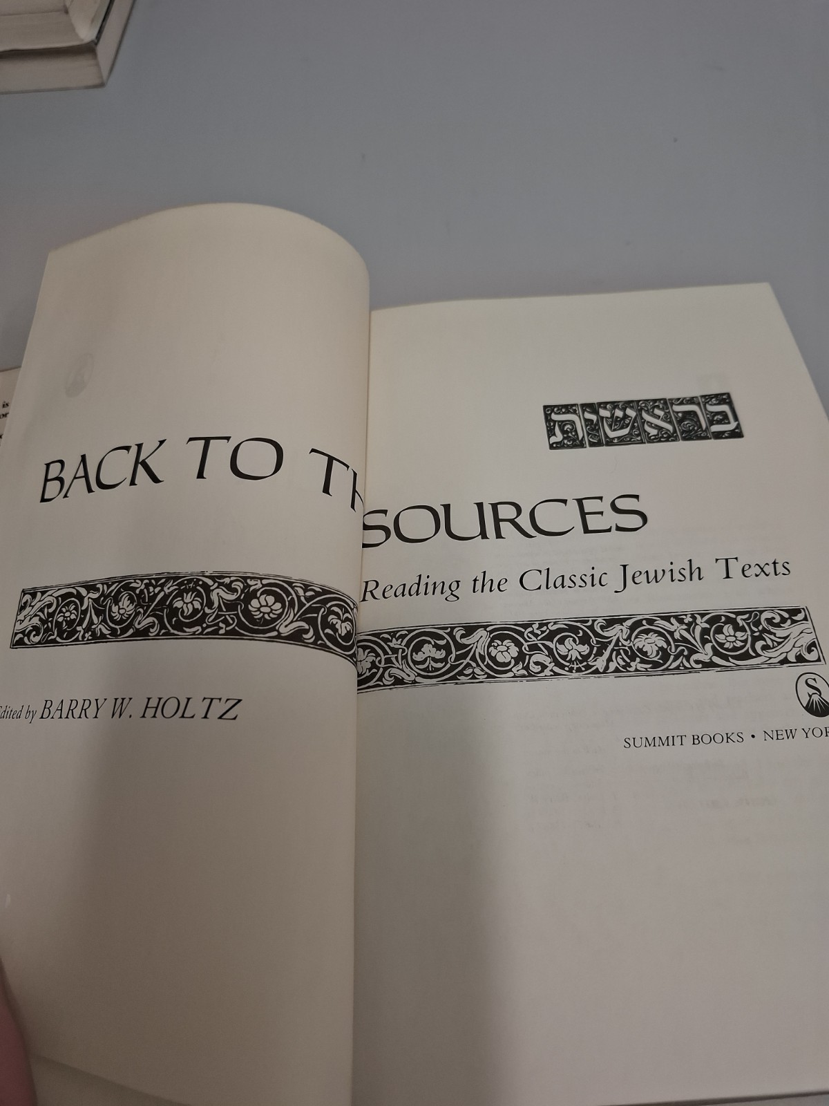 Summit Books Back to the Sources: Reading the Classic Jewish Texts 1984 HC DJ