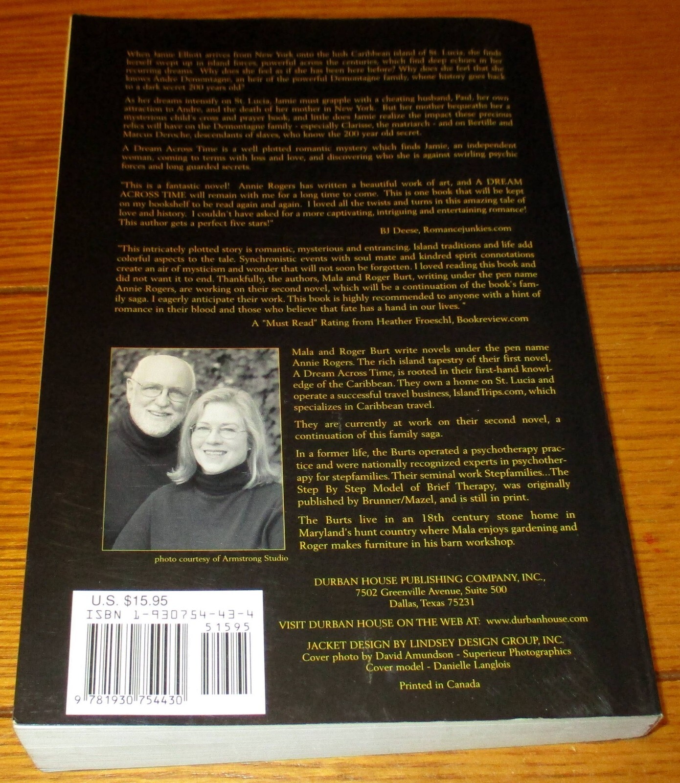 2003 A Dream Across Time SIGNED Annie Rogers Softcover 314 Pages