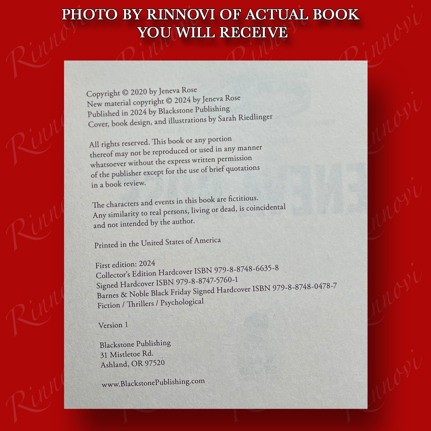 The Perfect Marriage SIGNED Jeneva Rose (2024,HC,1st/1st) BRAND NEW