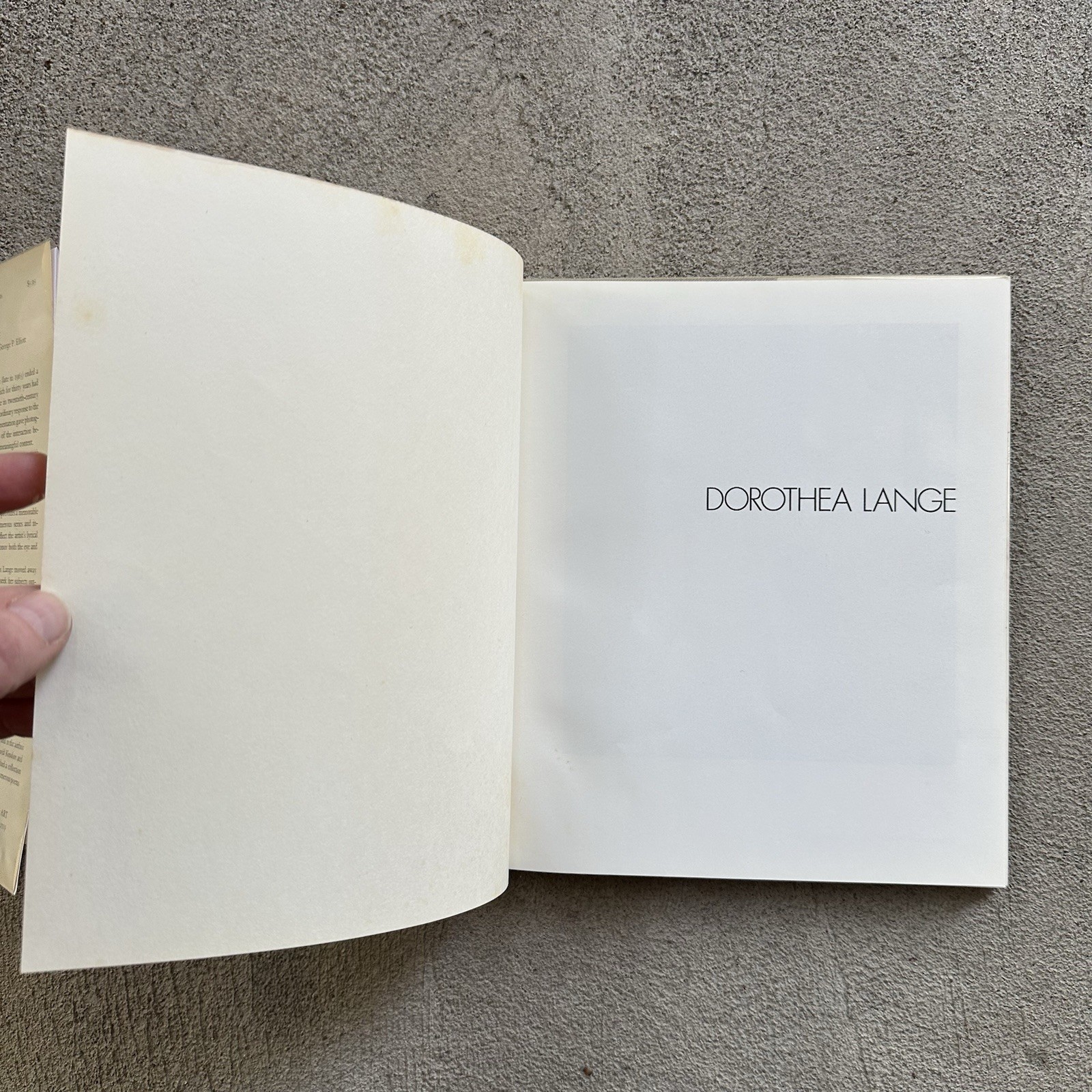 DOROTHEA LANGE – George R. Elliott – Museum of Modern Art, 1968. Hardcover